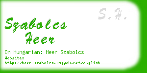 szabolcs heer business card